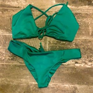 Emerald green bikini